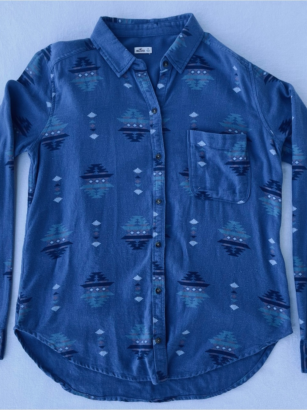 Hollister Blue Plaid Button-Down Shirt